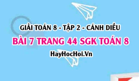 Bài 7 trang 44 Toán 8 Tập 2 Cánh Diều